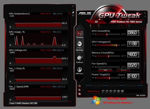 Screenshot ASUS GPU Tweak Windows 7