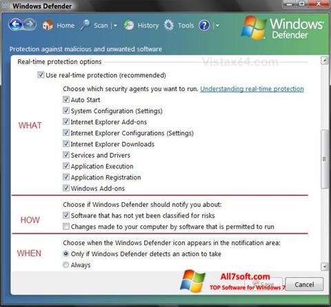 Screenshot Windows Defender Windows 7