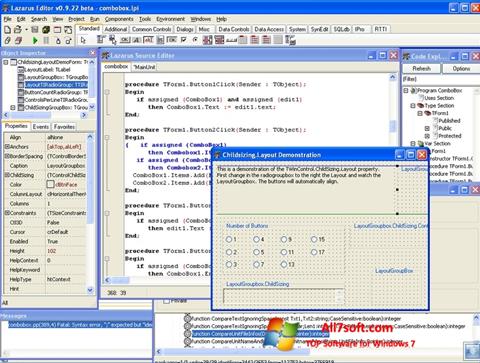 Screenshot Lazarus Windows 7