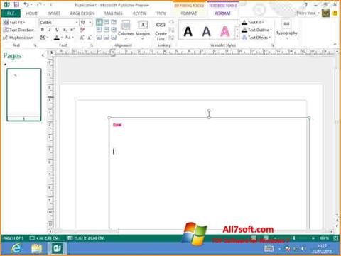 Screenshot Microsoft Publisher Windows 7