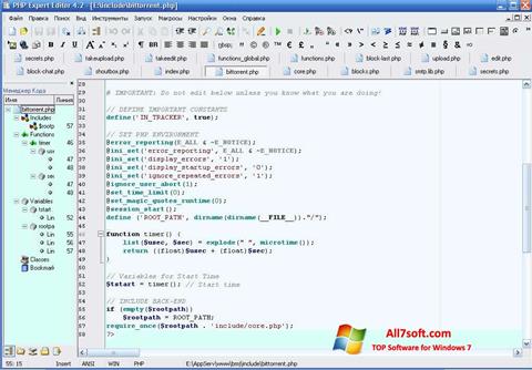 Screenshot PHP Expert Editor Windows 7