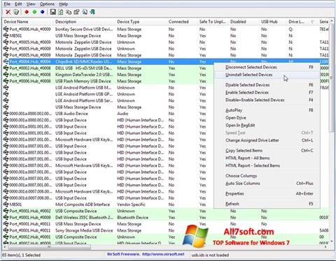 Screenshot USB Manager Windows 7
