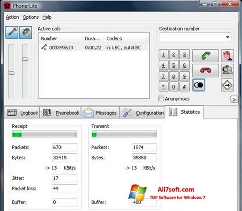 Screenshot PhonerLite Windows 7