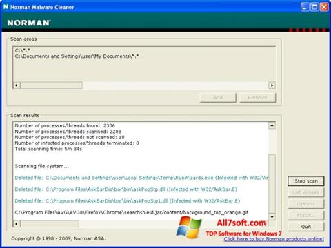 Screenshot Norman Malware Cleaner Windows 7
