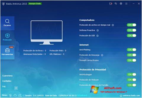 Screenshot Baidu Antivirus Windows 7