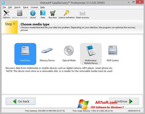 Screenshot EasyRecovery Professional Windows 7