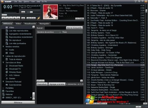 Screenshot Winamp Lite Windows 7