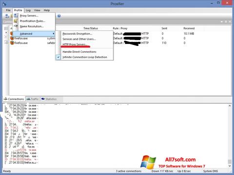 Screenshot Proxifier Windows 7