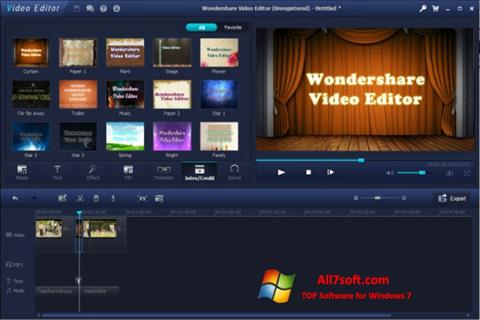 Screenshot Wondershare Video Editor Windows 7
