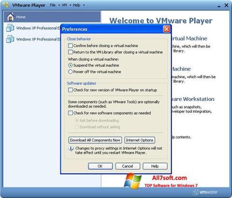 Screenshot VMware Player Windows 7