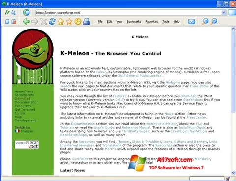 Screenshot K-Meleon Windows 7