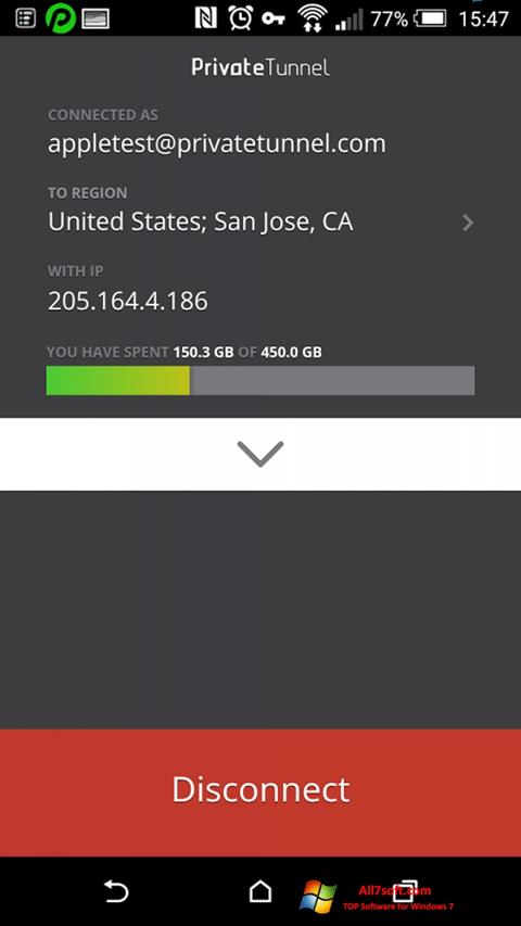 Screenshot Private Tunnel VPN Windows 7