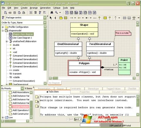 Screenshot ArgoUML Windows 7