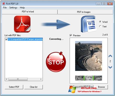 Screenshot First PDF Windows 7