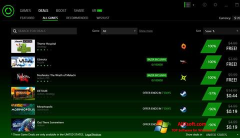 Screenshot Razer Cortex Windows 7